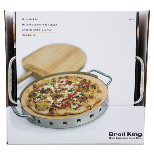 Conjunto de grelha de pedra para pizza