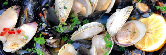 COCONUT, BEER, MUSSELS & CLAMS