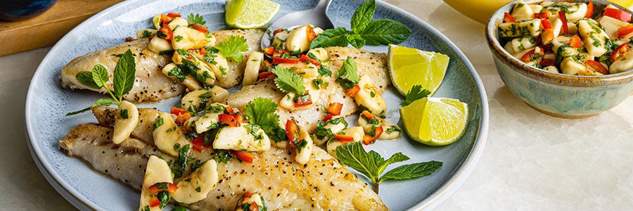 Cod with Banana Salsa