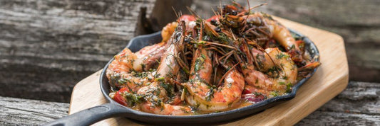 Grilled Prawns In Tomato & Dill Sauce